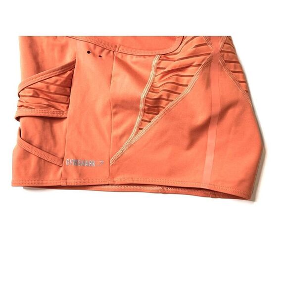 GymShark‎ Athletic Orange Sleeveless Moisture Wicking Top Cropped Top sz S/M - Picture 3 of 6